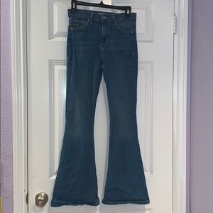 Topshop Petite flare denim jeans